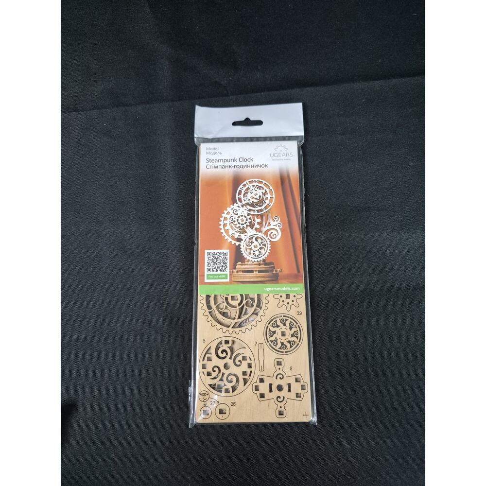 New , Mechanical UGEARS wooden 3D puzzle Model Steampunk Clock Construction Set